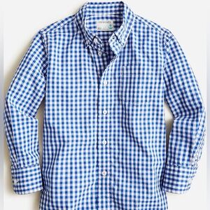 Crewcuts boys Blue and White Plaid Shirt